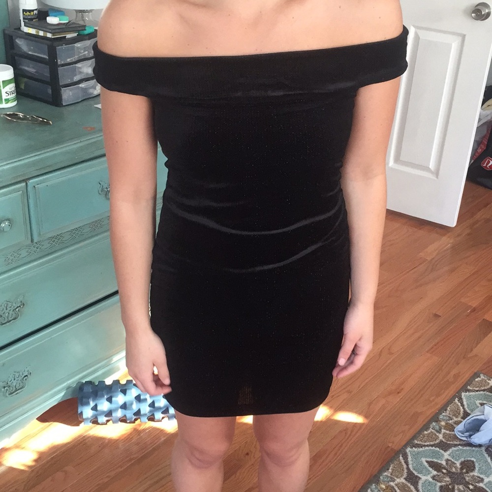 Velvet black dress